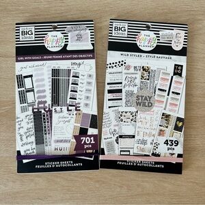 The Happy Planner Sticker Sheets - Girl with Goals and Wild Style - pack of 2